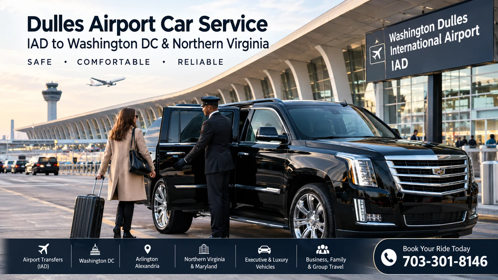Dulles Airport car service from IAD to Washington DC and Northern Virginia